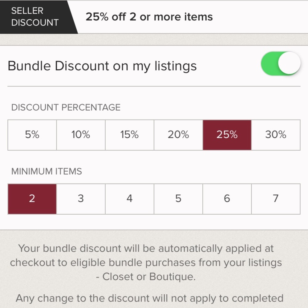 Bundle discount
